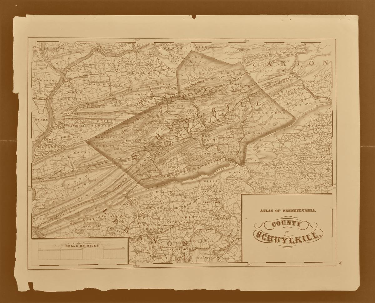 Schuylkill County Outline Map